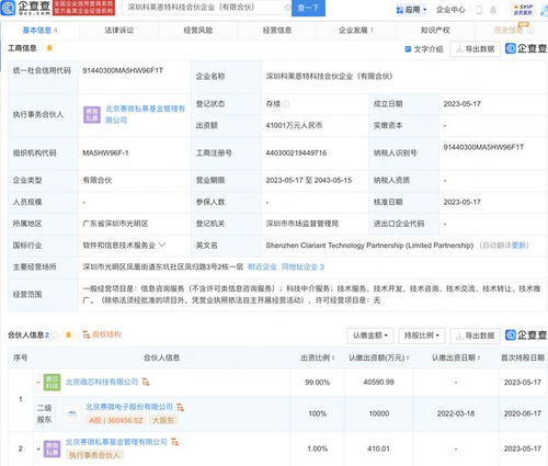賽微電子投資4億在深圳設(shè)立科技合伙公司，拓展社會(huì)經(jīng)濟(jì)咨詢服務(wù)